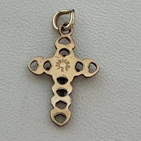 Vintage 14k Gold Fill Cross Pendant - Picture 4 of 6